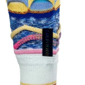 Bekleidung Carlo Colucci Strickpullover – C10906 – Blue / Yellow Günstig Kaufen 10