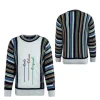 Bekleidung Carlo Colucci Strickpullover – C11604 – Light Grey / Black / Green Günstig Kaufen 16