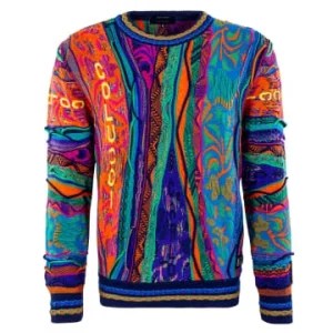 Bekleidung Carlo Colucci Strickpullover – C9806 – Orange / Green / Pink Günstig Kaufen 10