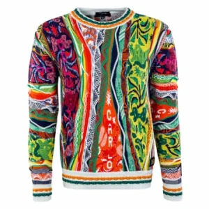 Bekleidung Carlo Colucci Strickpullover – C9806 – Yellow / Green Günstig Kaufen 10