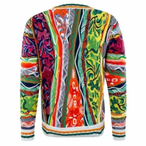 Bekleidung Carlo Colucci Strickpullover – C9806 – Yellow / Green Günstig Kaufen 14