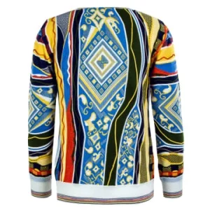 Bekleidung Carlo Colucci Strickpullover – C9815 592 – White / Green / Sky / Yellow Günstig Kaufen 12