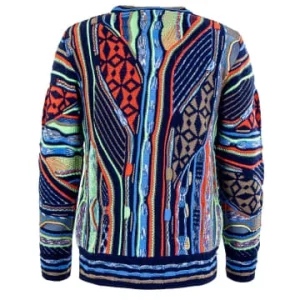 Bekleidung Carlo Colucci Strickpullover – C9916 102 – Navy / Red Günstig Kaufen 12