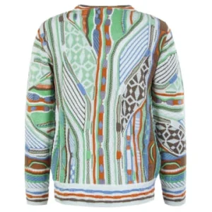 Bekleidung Carlo Colucci Strickpullover – C9916 591 – White / Green Günstig Kaufen 12