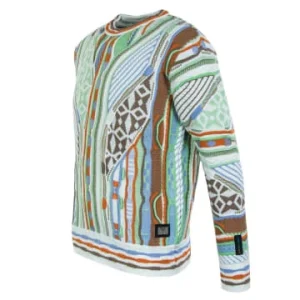 Bekleidung Carlo Colucci Strickpullover – C9916 591 – White / Green Günstig Kaufen 14