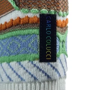 Bekleidung Carlo Colucci Strickpullover – C9916 591 – White / Green Günstig Kaufen 18