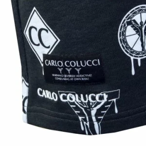Bekleidung Carlo Colucci Sweat Short – 4026 – Black / White Günstig Kaufen 9