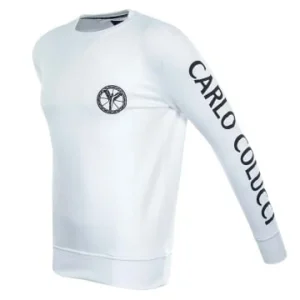 Outdoor & Sport Carlo Colucci Sweatshirt – C3605 – White Black Günstig Kaufen 15