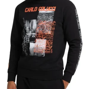 Outdoor & Sport Carlo Colucci Sweatshirt Ciprani In Schwarz Günstig Kaufen 10