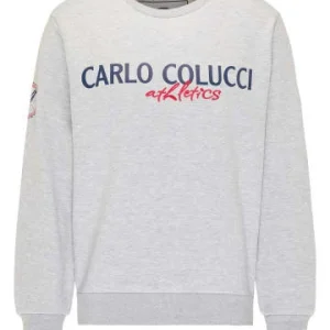Outdoor & Sport Carlo Colucci Sweatshirt Contini In Grau Meliert Günstig Kaufen 10