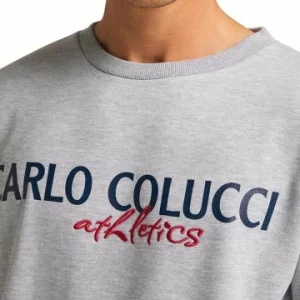 Outdoor & Sport Carlo Colucci Sweatshirt Contini In Grau Meliert Günstig Kaufen 12