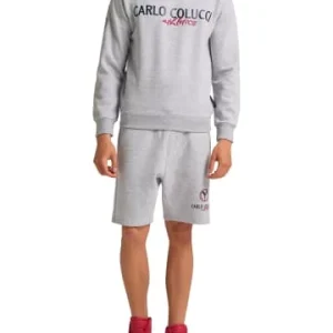Outdoor & Sport Carlo Colucci Sweatshirt Contini In Grau Meliert Günstig Kaufen 16