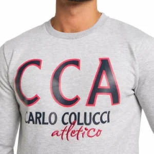 Outdoor & Sport Carlo Colucci Sweatshirt Dalvit In Grau Meliert Günstig Kaufen 8