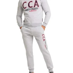 Outdoor & Sport Carlo Colucci Sweatshirt Dalvit In Grau Meliert Günstig Kaufen 10