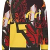 Outdoor & Sport Carlo Colucci Sweatshirt Damiano In Rot / Schwarz Günstig Kaufen 16