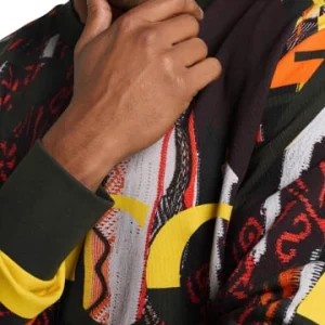 Outdoor & Sport Carlo Colucci Sweatshirt Damiano In Rot / Schwarz Günstig Kaufen 11