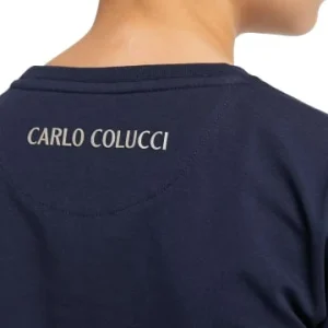 Bekleidung Carlo Colucci T-Shirt Canazza In Navy Günstig Kaufen 8