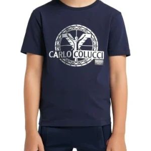 Bekleidung Carlo Colucci T-Shirt Canazza In Navy Günstig Kaufen 12