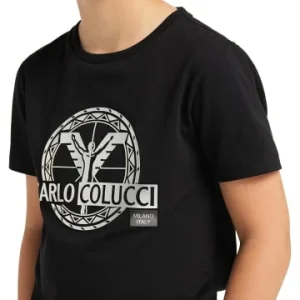 Bekleidung Carlo Colucci T-Shirt Canazza In Schwarz Günstig Kaufen 8