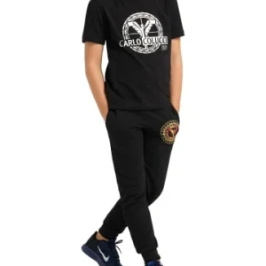 Bekleidung Carlo Colucci T-Shirt Canazza In Schwarz Günstig Kaufen 10