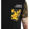 Bekleidung Carlo Colucci T-Shirt Canzi In Schwarz / Grün Günstig Kaufen 17