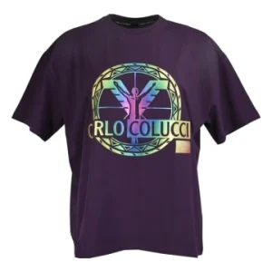 Bekleidung Carlo Colucci T-Shirt Caon In Lila Günstig Kaufen 6
