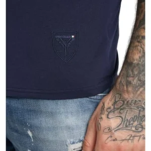 Bekleidung Carlo Colucci T-Shirt Cavallar In Navy Günstig Kaufen 8