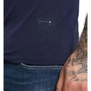 Bekleidung Carlo Colucci T-Shirt Cavallari In Navy Günstig Kaufen 8