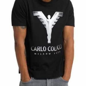 Bekleidung Carlo Colucci T-Shirt Clementi In Schwarz Günstig Kaufen 10