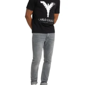 Bekleidung Carlo Colucci T-Shirt Clementi In Schwarz Günstig Kaufen 12