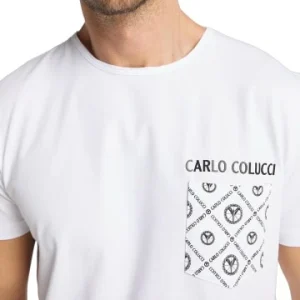 Bekleidung Carlo Colucci T-Shirt Collatuzzo In Weiß Günstig Kaufen 8