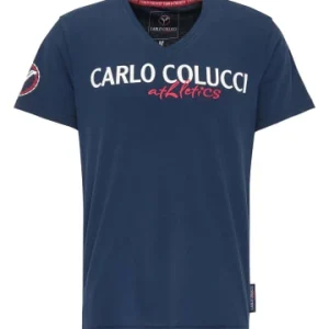 Bekleidung Carlo Colucci T-Shirt Conte In Blau Günstig Kaufen 12