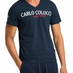 Bekleidung Carlo Colucci T-Shirt Conte In Blau Günstig Kaufen 16