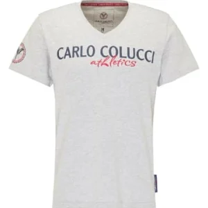 Bekleidung Carlo Colucci T-Shirt Conte In Grau Meliert Günstig Kaufen 10
