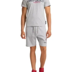 Bekleidung Carlo Colucci T-Shirt Conte In Grau Meliert Günstig Kaufen 14