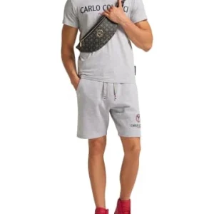 Bekleidung Carlo Colucci T-Shirt Conte In Grau Meliert Günstig Kaufen 16