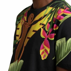 Bekleidung Carlo Colucci T-Shirt Cretone In Schwarz / Grün Günstig Kaufen 10
