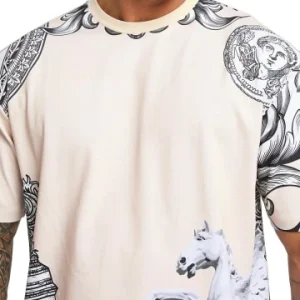 Bekleidung Carlo Colucci T-Shirt Dall’Aglio In Beige Günstig Kaufen 8
