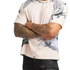 Bekleidung Carlo Colucci T-Shirt Dall’Aglio In Beige Günstig Kaufen 12