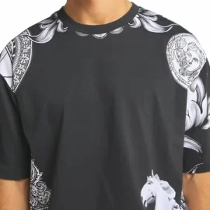 Bekleidung Carlo Colucci T-Shirt Dall’Aglio In Schwarz Günstig Kaufen 8