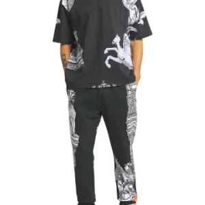 Bekleidung Carlo Colucci T-Shirt Dall’Aglio In Schwarz Günstig Kaufen 10
