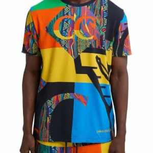 Bekleidung Carlo Colucci T-Shirt Dander In Navy / Mehrfarbig Günstig Kaufen 15