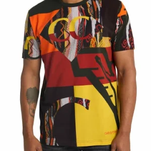Bekleidung Carlo Colucci T-Shirt Dander In Rot / Schwarz Günstig Kaufen 15