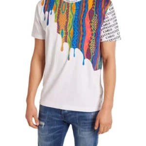 Bekleidung Carlo Colucci T-Shirt DaRe In Weiß / Blau Günstig Kaufen 12