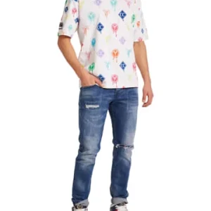 Bekleidung Carlo Colucci T-Shirt DaRiz In Weiß / Blau Günstig Kaufen 10