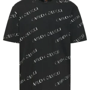 Bekleidung Carlo Colucci T-Shirt D’Aurelio In Schwarz Günstig Kaufen 18