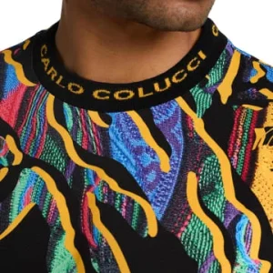 Bekleidung Carlo Colucci T-Shirt De Dominicis In Schwarz / Mehrfarbig Günstig Kaufen 14