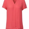 Blusen & Tuniken Cecil Bluse Im Materialmix In Orange Günstig Kaufen 22