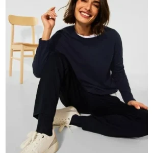 Große Größen Cecil Langarmshirt In Deep Blue Günstig Kaufen 12