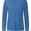 Große Größen Cecil Langarmshirt In Unifarbe In Blau Günstig Kaufen 17